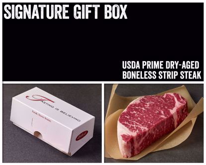 USDA Prime Dry-Aged Boneless Strip Steak Signature Gift Box