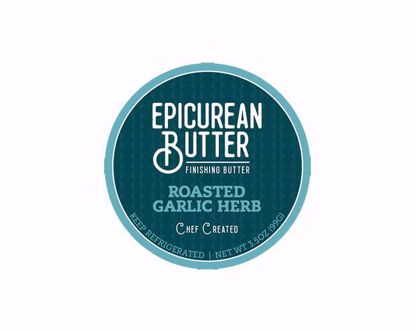 Epicurean Roasted Garlic Herb Butter Label