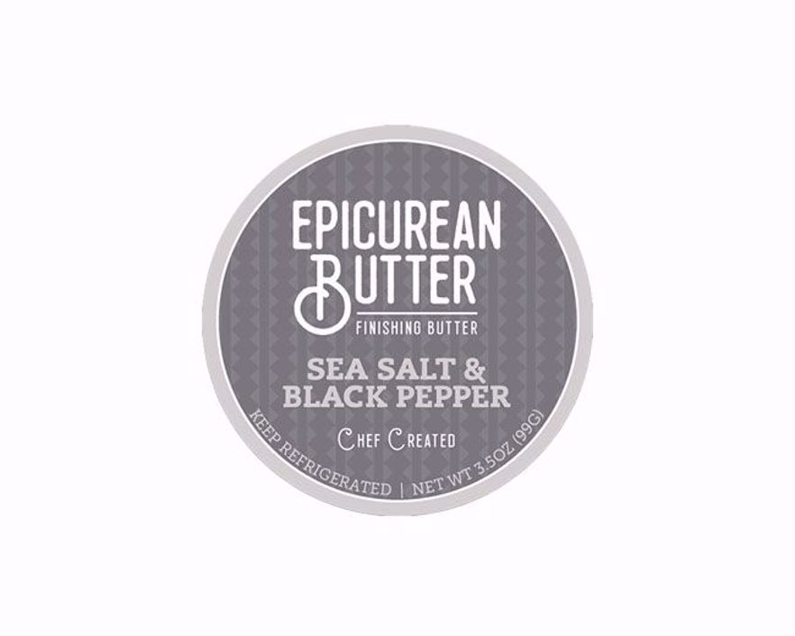 Epicurean Sea Salt & Black Pepper Butter Label