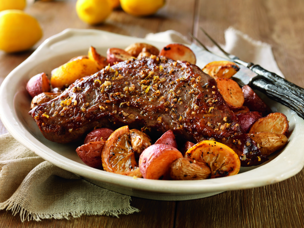 Lemon-Garlic Beef Tri-Tip and Roasted Potatoes