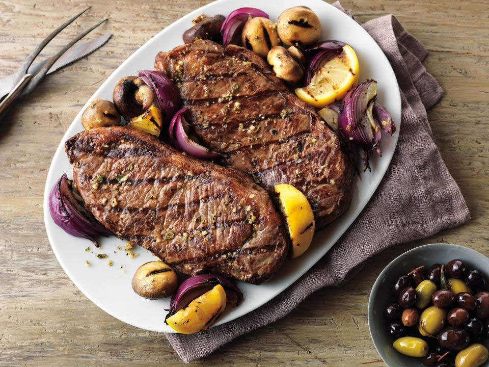 grecian-beef-top-loin-steaks-and-mushroom-kabobs